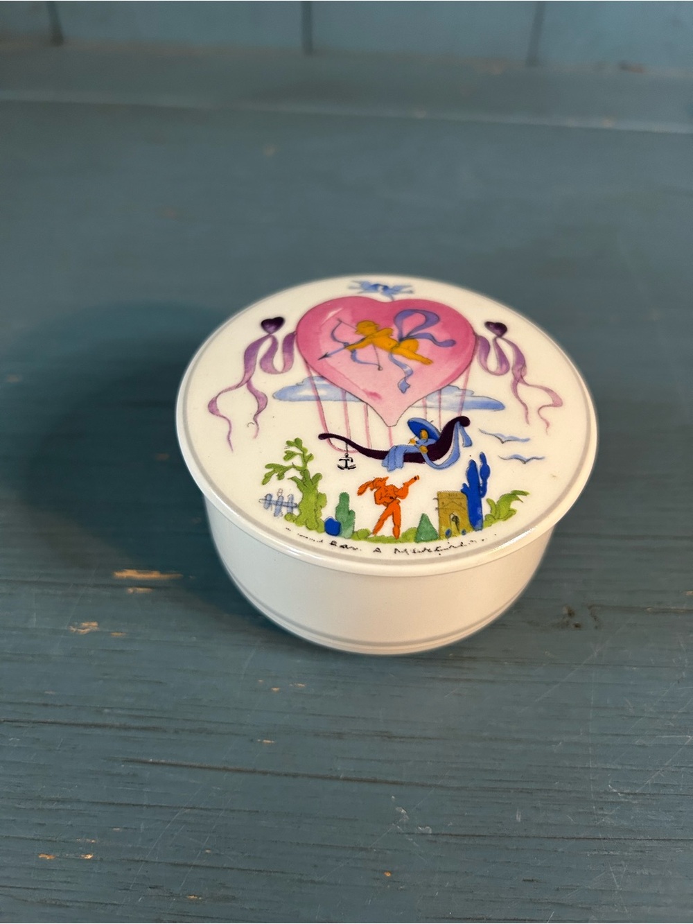 Villeroy & Boch White Porcelain 'Le Ballon' Trinket Box - Vintage 1980’s